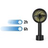 Geekaire 5in Handheld Misting Fan with Desktop Dock, Black GF3MB